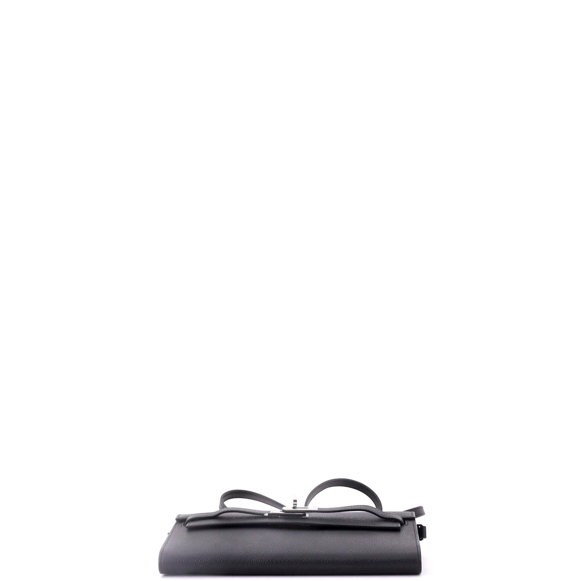 Pre-Owned Hermes Kelly To Go Wallet Epsom, Alternate, color, Noir
