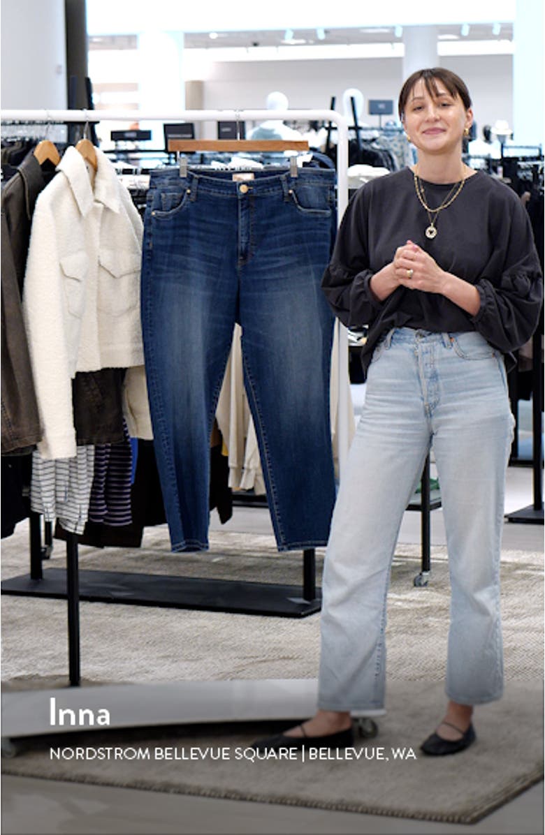 Reese High Waist Ankle Slim Straight Leg Jeans, sales video thumbnail