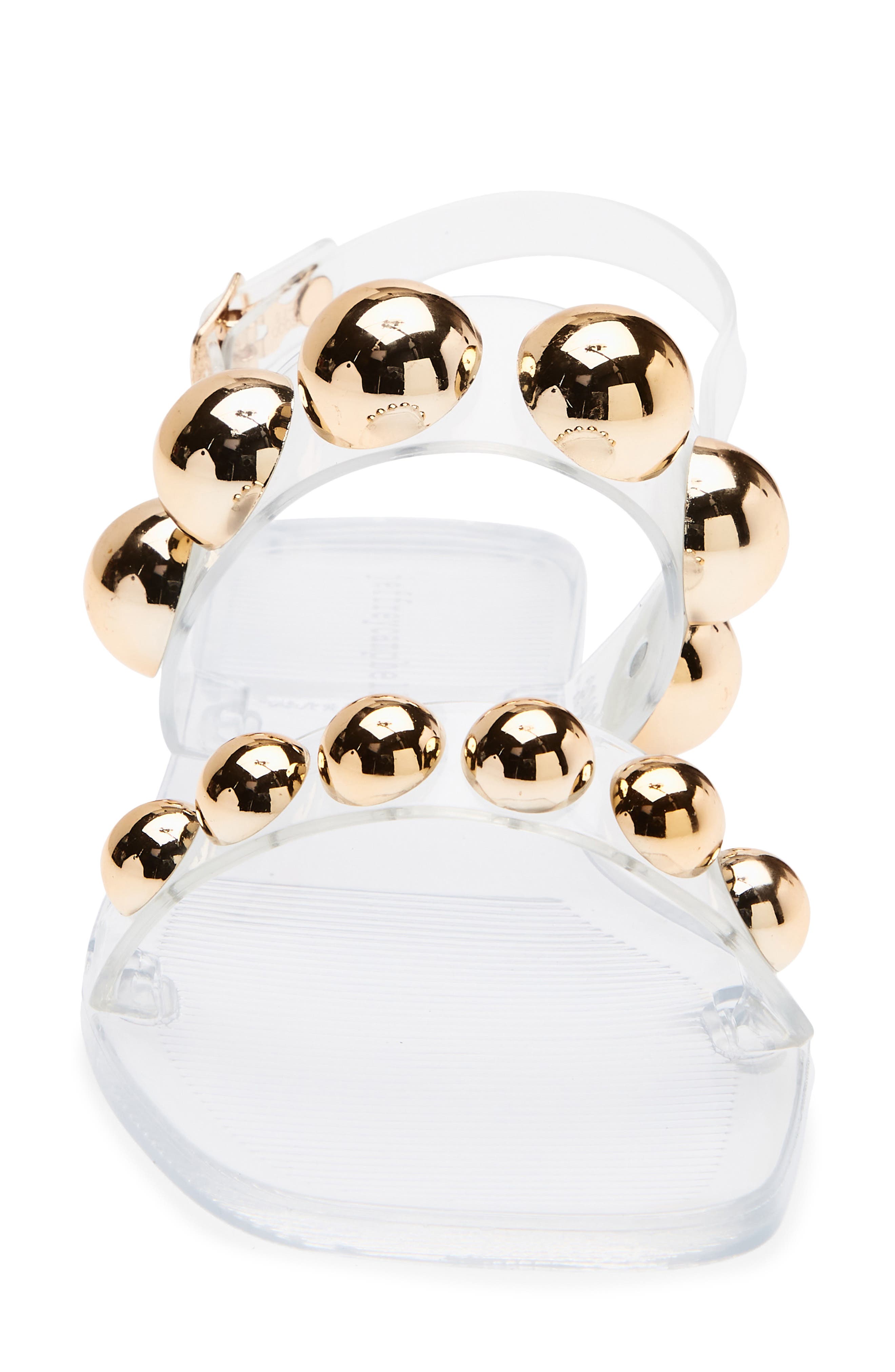 Gum-Drop Jelly Sandal, Alternate, color, CLEAR GOLD