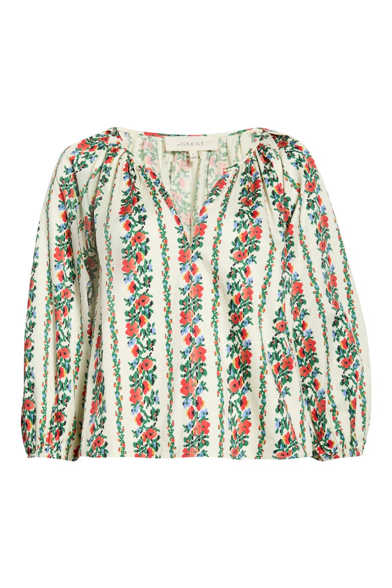 The Chariot Floral Cotton Peasant Top, Alternate, color, TAPESTRY FLORAL