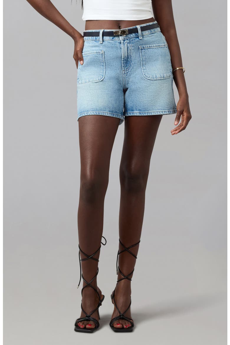 Liana High Rise Cut-Off Shorts, Main, color, WHIMSY BLUE