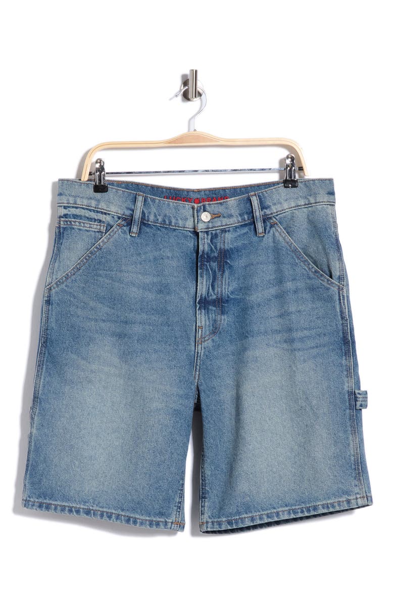 Loose Denim Carpenter Shorts, Alternate, color, FERNDALE