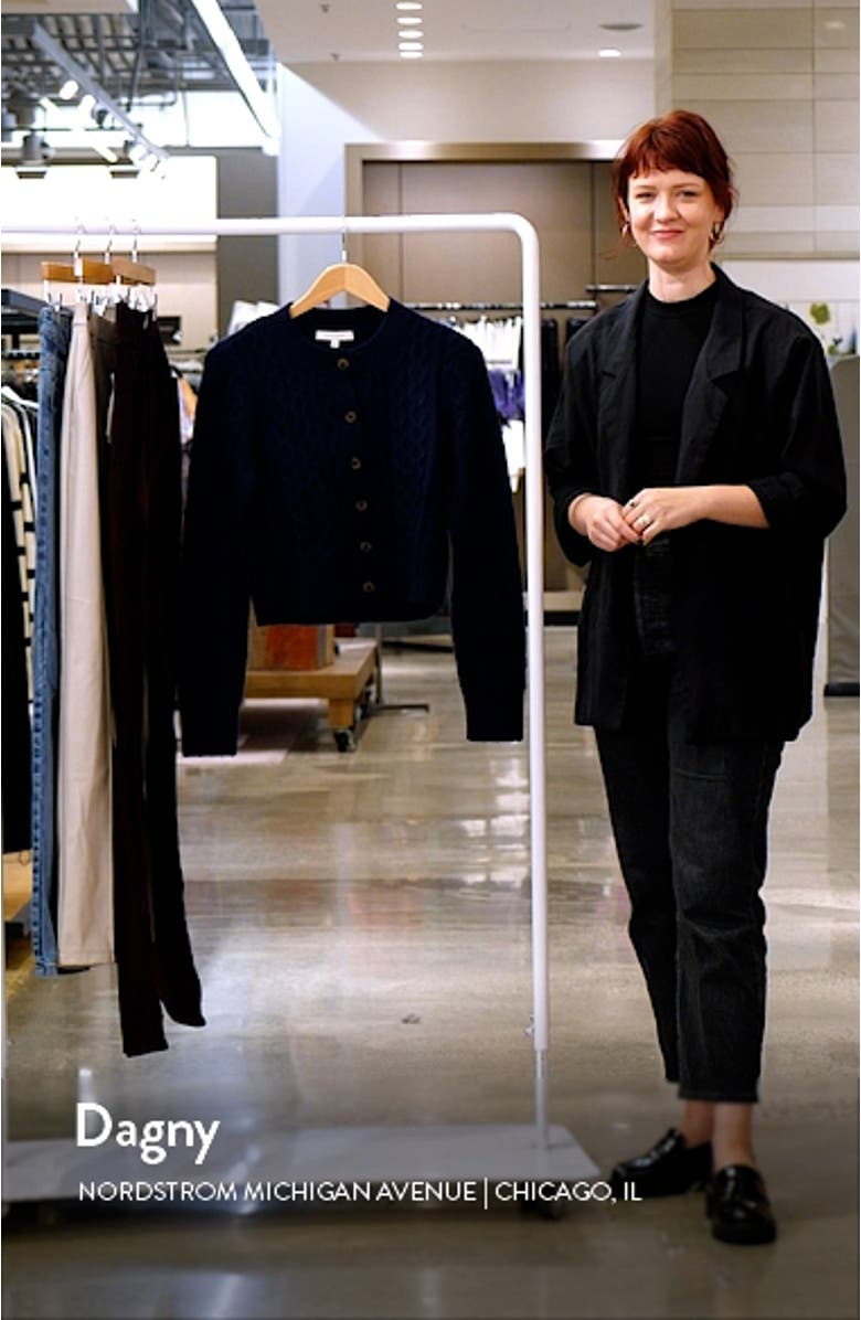 Wool & Cashmere Blend Cable Cardigan, sales video thumbnail