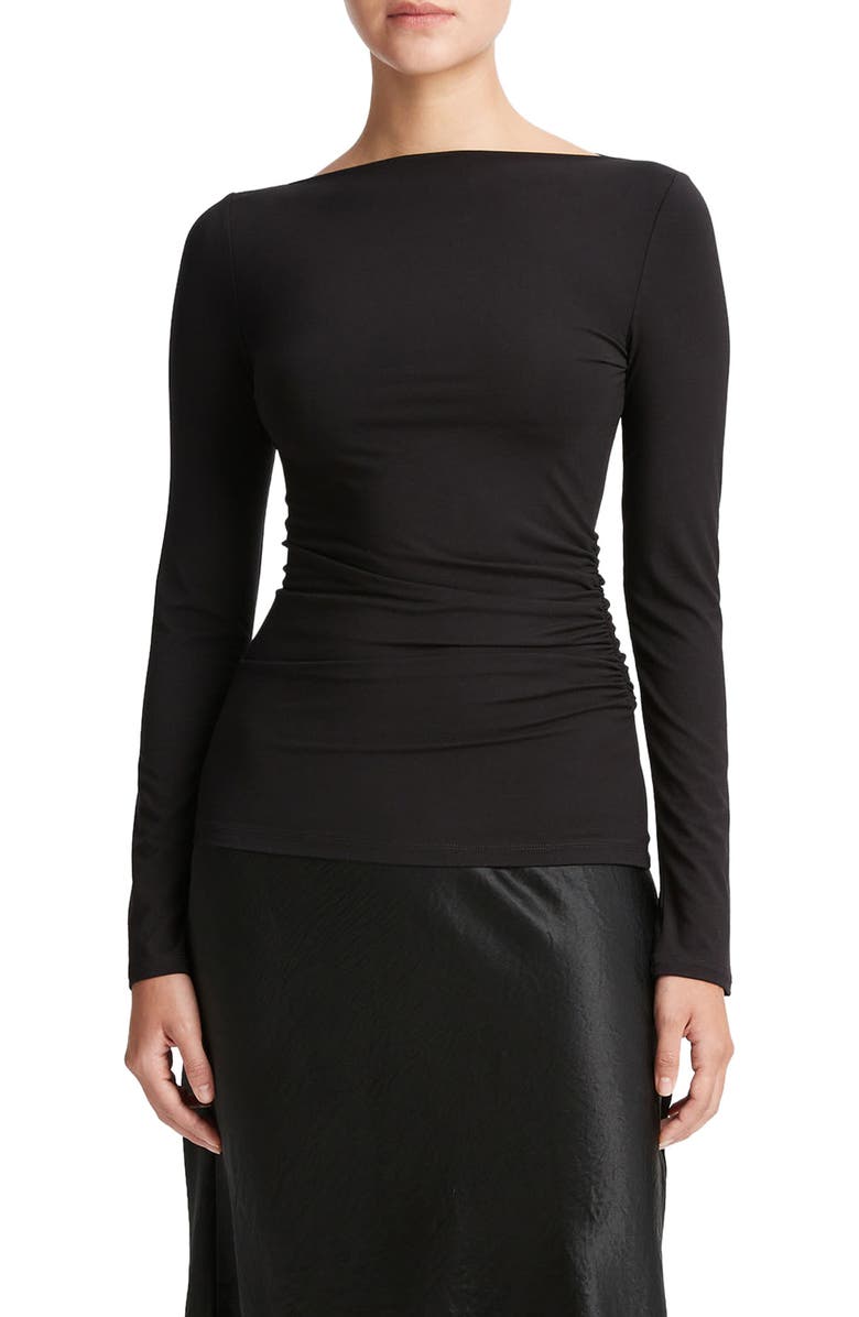 Vince Bateau Neck Long Sleeve Top, Main, color, 