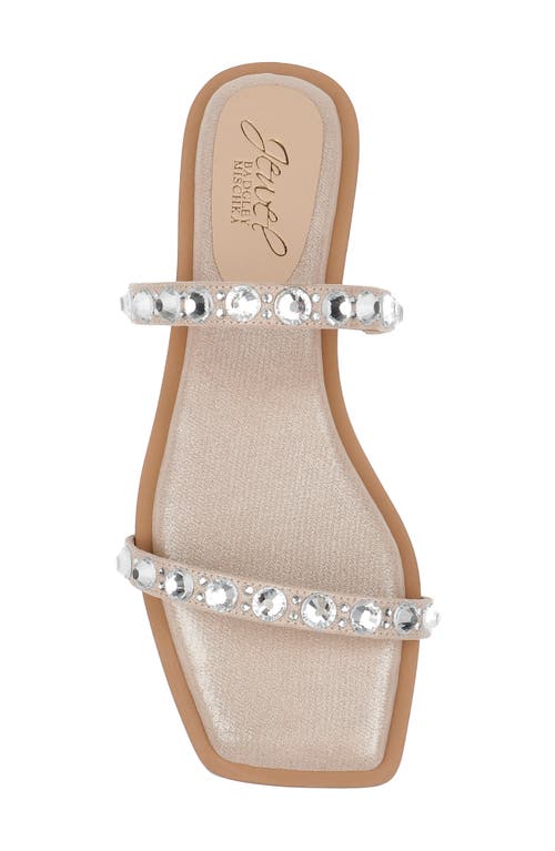 Jewel Badgley Mischka Honesty Slide Sandal In Rose Gold