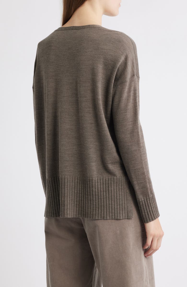 Eileen Fisher Boxy Merino Wool Sweater, Alternate, color, Light Wren