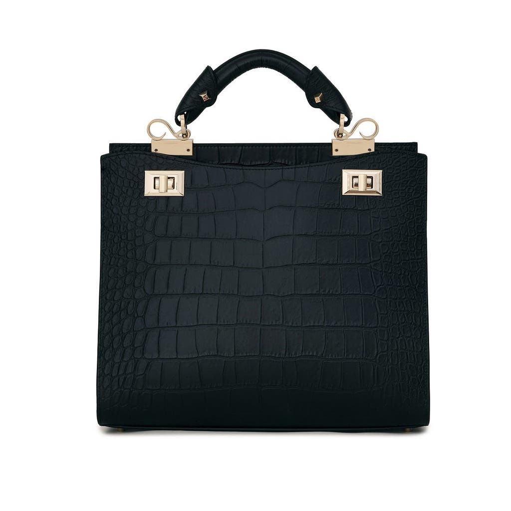 VIE LORIE Veronika Top Handle Bag, Main, color, Onyx