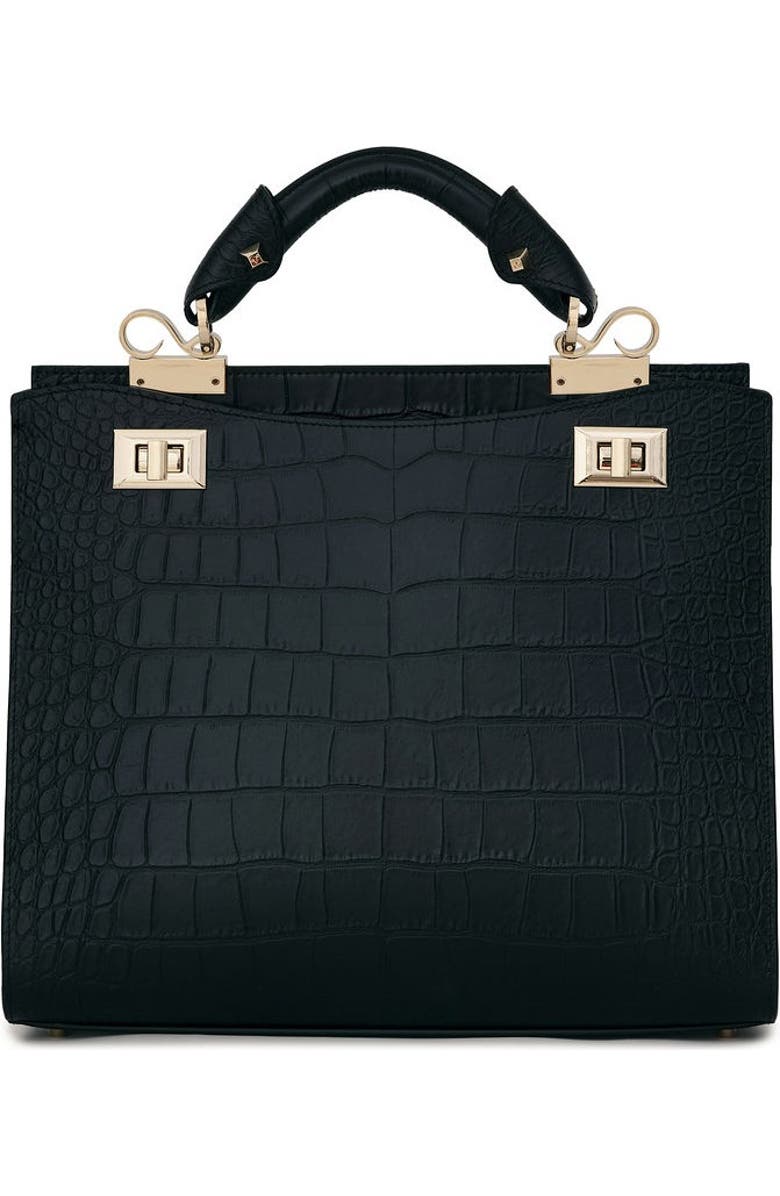 VIE LORIE Veronika Top Handle Bag, Main, color, Onyx