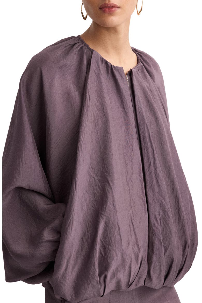 Oversize Bubble Bomber Jacket, Main, color, PURPLE