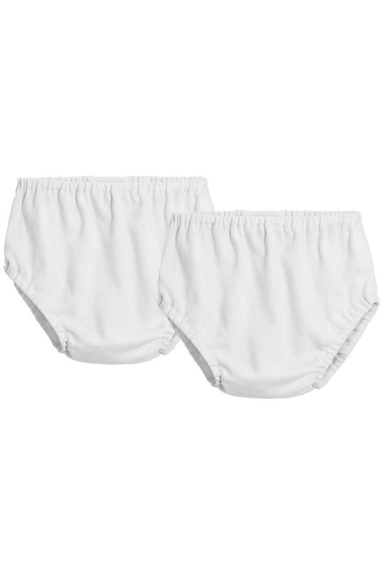 Baby Unisex 100% Soft Cotton Diaper Cover 2-Pack, Main, color, White/White