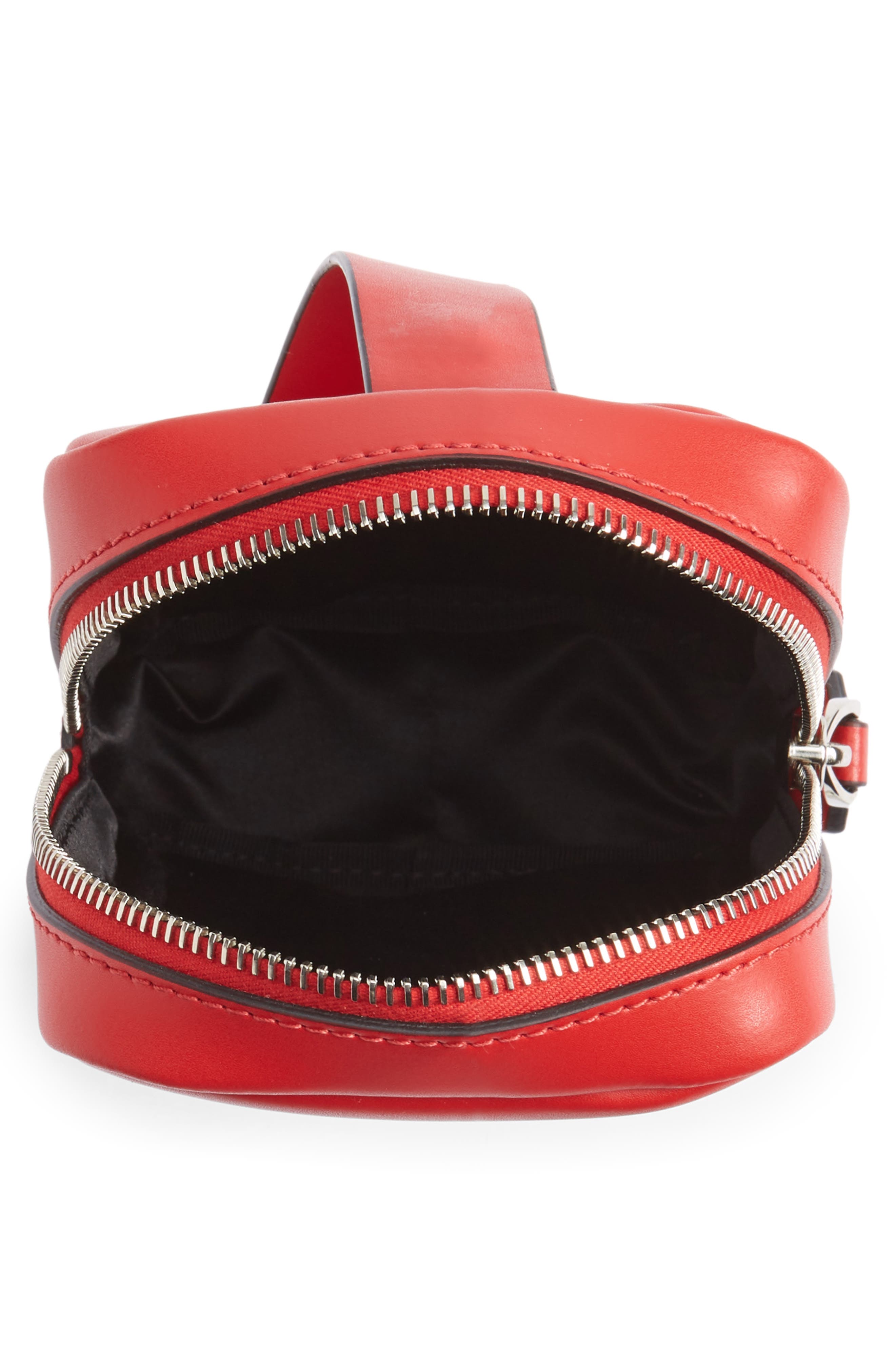 Valentino Logo Shoulder Pouch, Alternate, color, RED