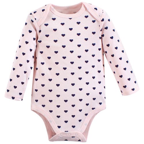 Hudson Baby Infant Breathable Cotton Long-sleeve Bodysuit Bundle 3 Count In Multi