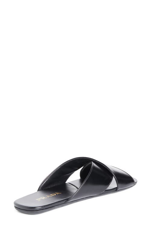 Prada Crisscross Slide Sandal