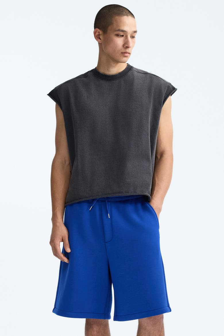Relaxed-fit Scuba Knit Shorts, Alternate, color, Bright blue