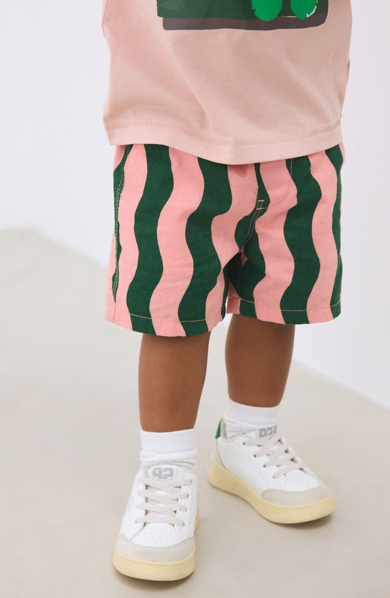 NEXT Kids' Truck Cotton Graphic T-Shirt & Stripe Shorts Set, Alternate, color, 