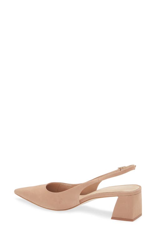Steve Madden Robyn Pointed Toe Slingback Pump In Tan Nubuck