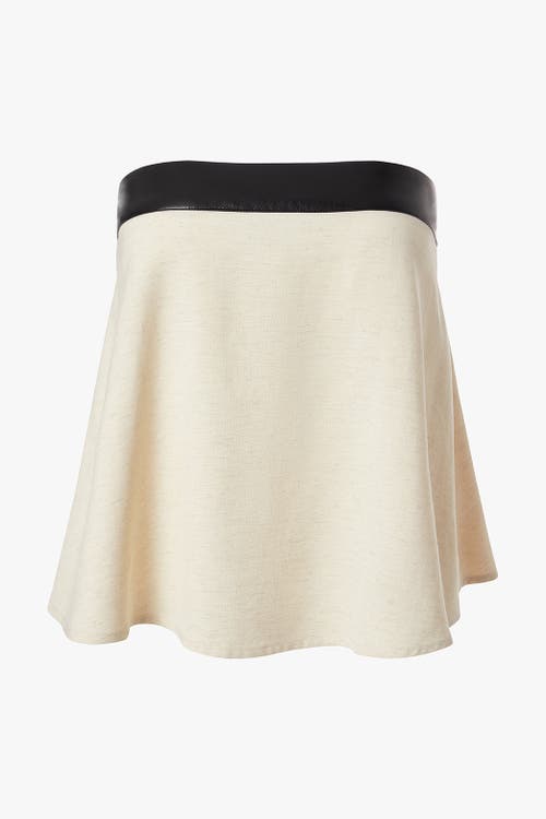 Weworewhat Strapless Top In Black/taupe