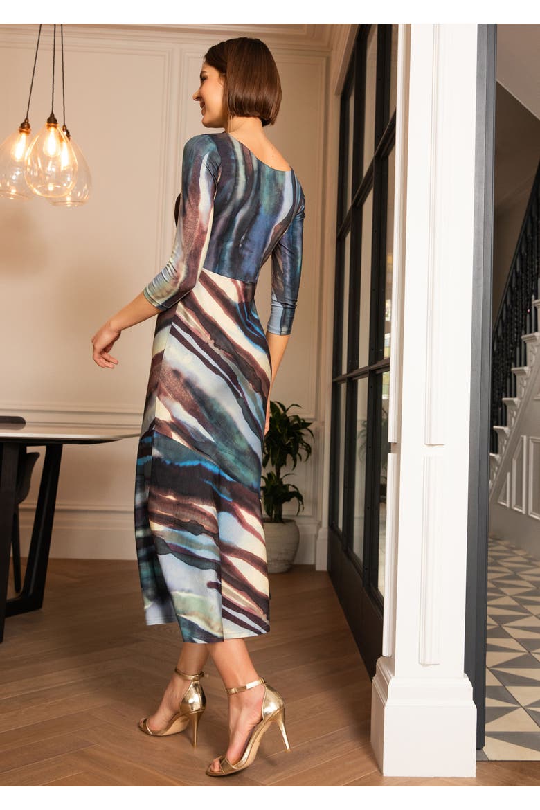 Maxine Asymmetric Dress, Alternate, color, Ocean Blue
