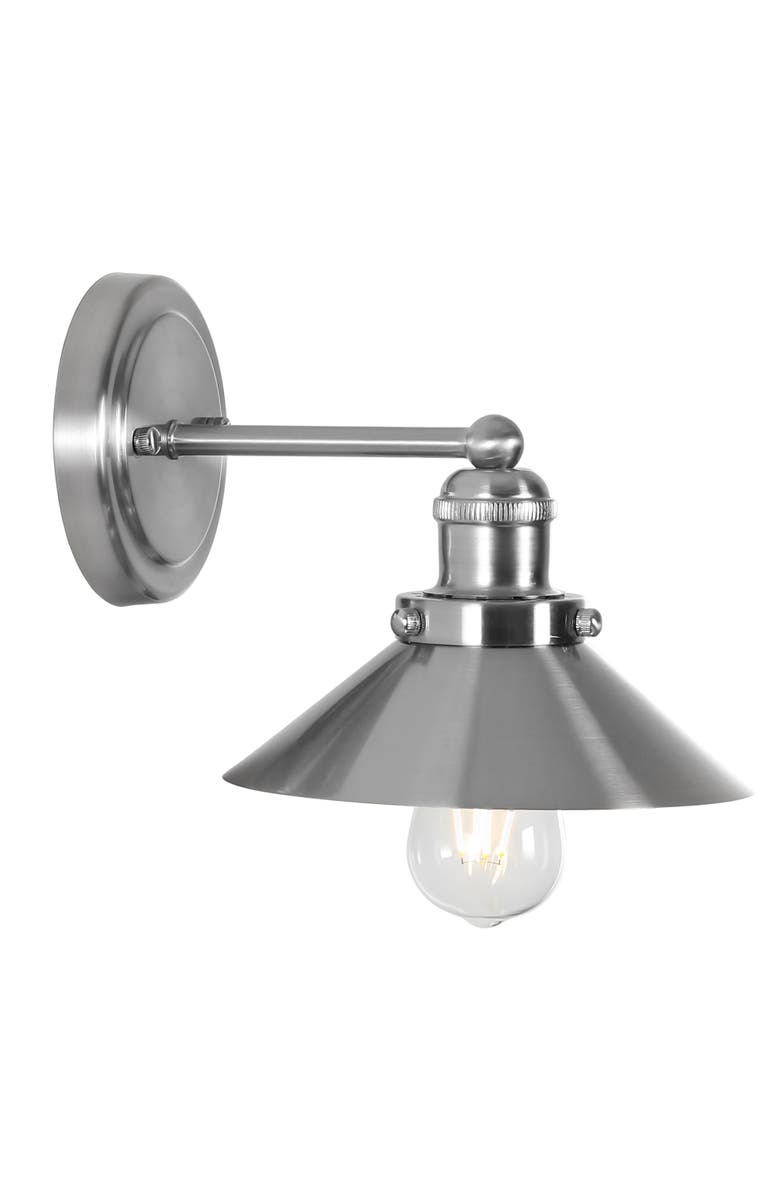 JONATHAN Y July 1-light Metal Shade Sconce, Main, color, Nickel