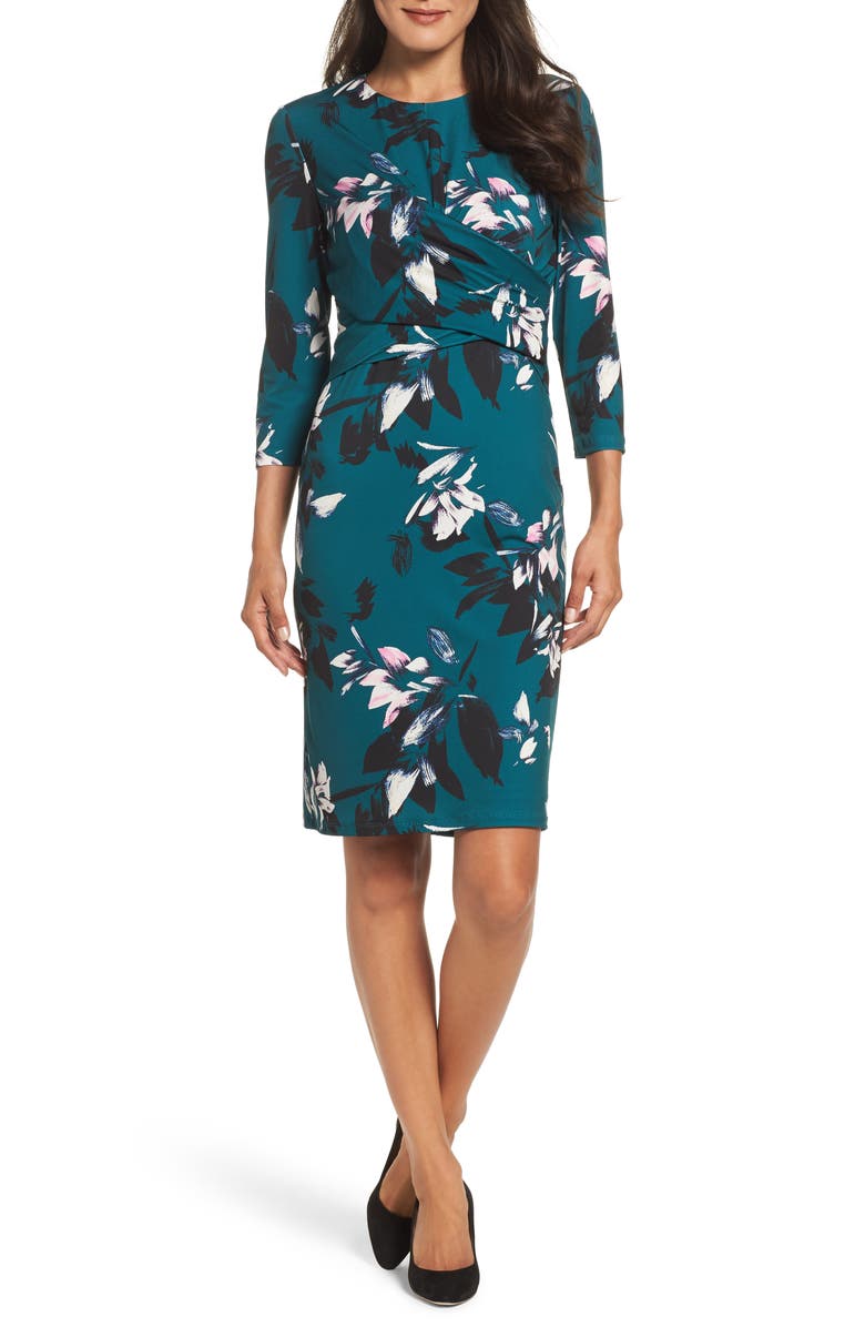 Eliza J Jersey Sheath Dress, Main, color,