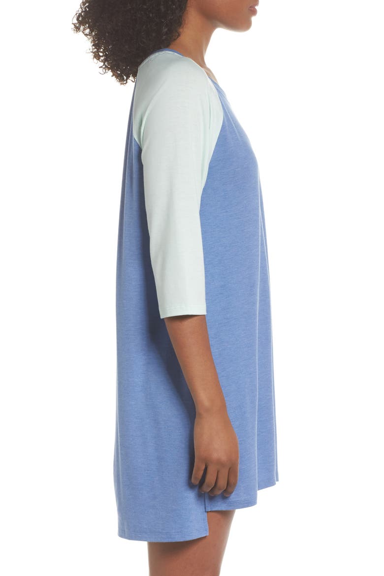 All American Sleep Shirt, Alternate, color, SEA BREEZER
