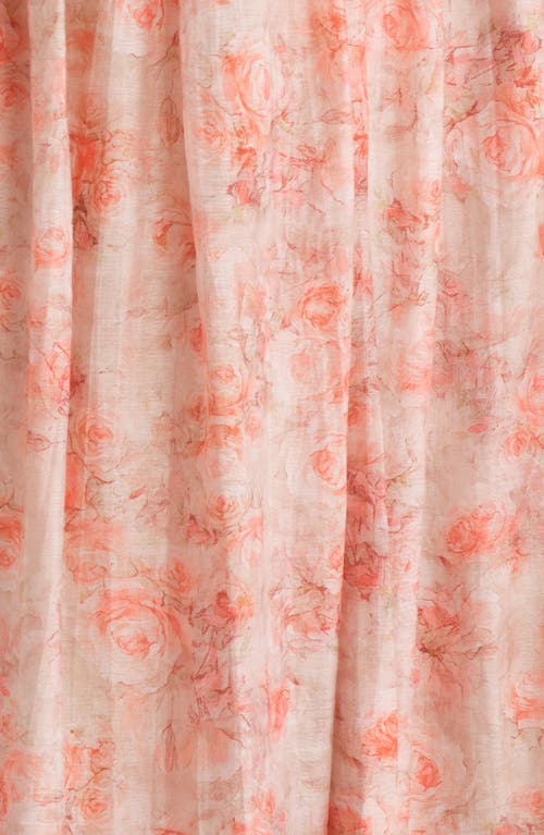 Lulus Leighton Tie Shoulder Organza Fit & Flare Dress In Pink