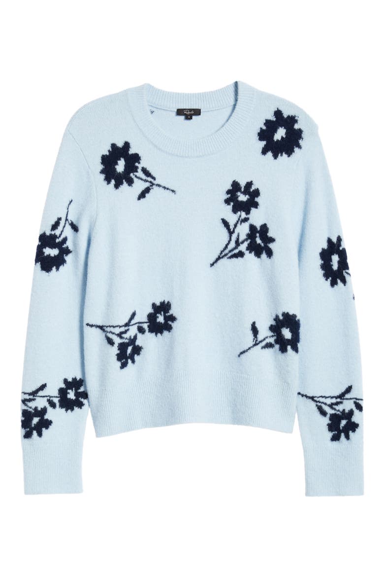 Anise Floral Crewneck Sweater, Alternate, color, WINTER BLUE FLORAL