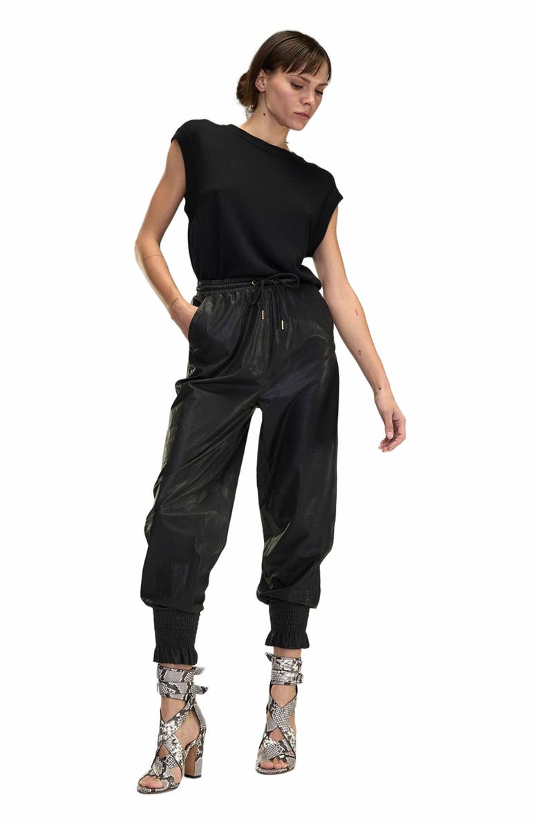 Cynthia Rowley The London Leather Jogger, Alternate, color,