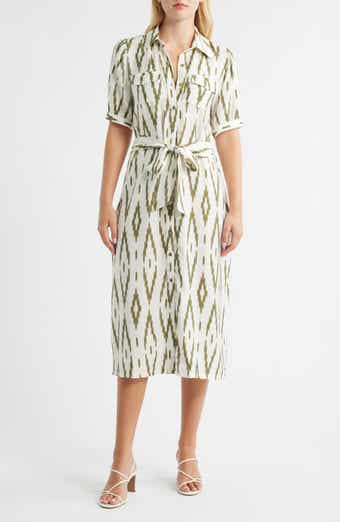 Halogen® Tie Waist Shirtdress
