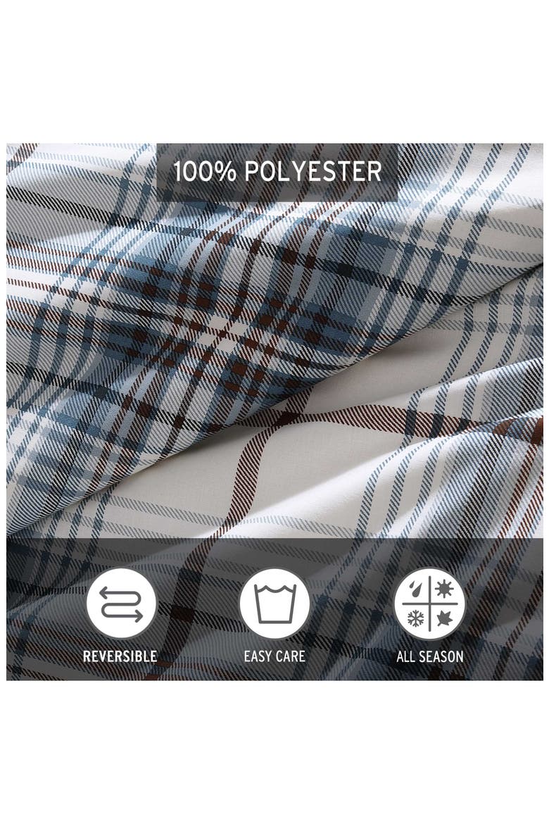 Alder Plaid Reversible Comforter Set, Alternate, color, BLUE GREY