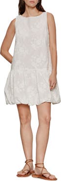 Sanctuary Garden Cotton Eyelet Bubble Hem Minidress