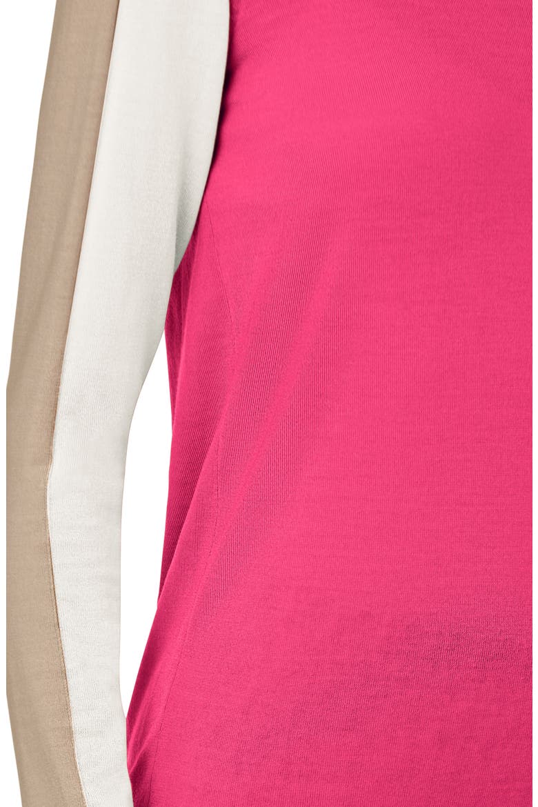 Colorblock Wool Sweater, Alternate, color, HOT PINK