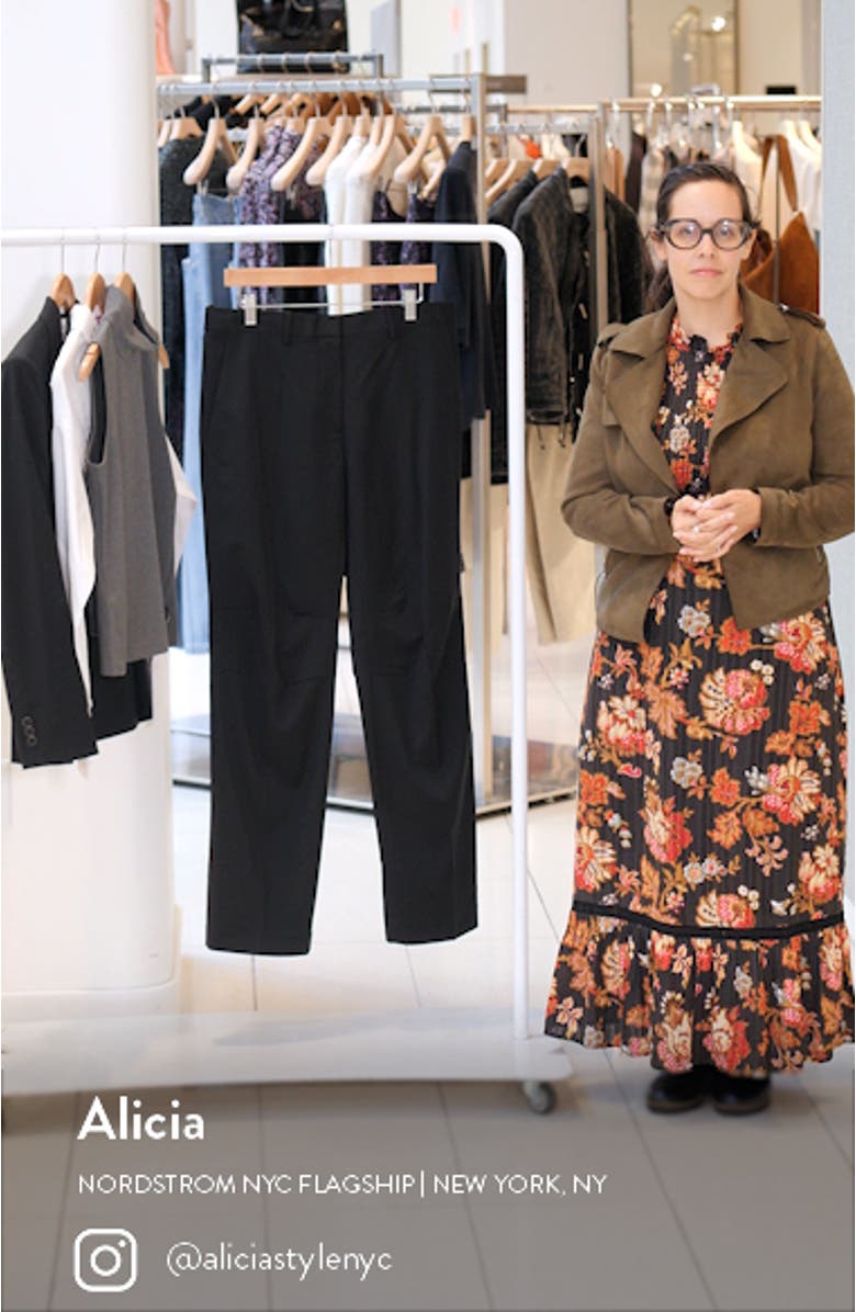 Curve Car Virgin Wool Straight Leg Pants, sales video thumbnail