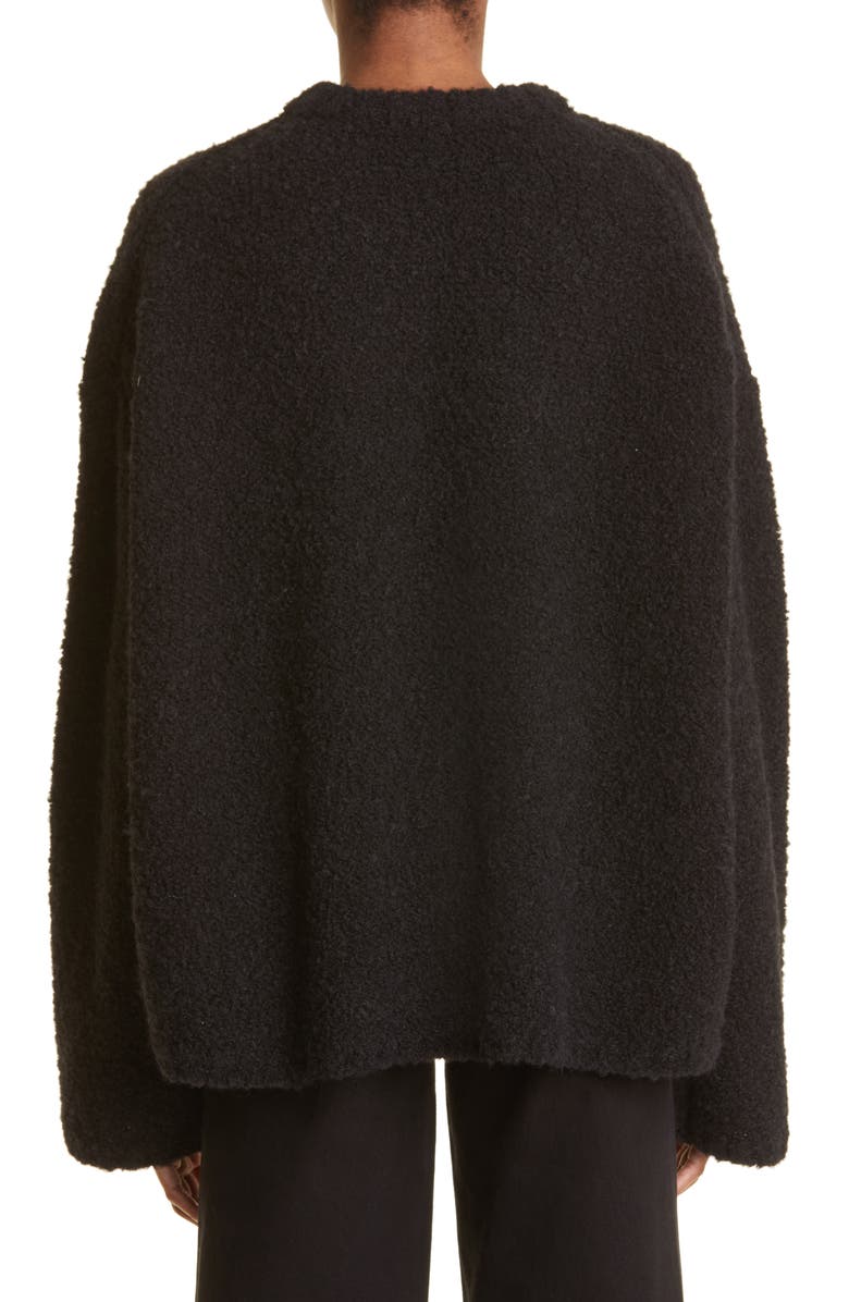 TOTEME Boxy Wool & Alpaca Bouclé Sweater, Alternate, color,