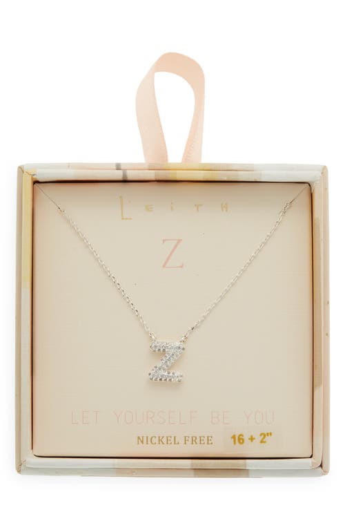 Leith Cubic Zirconia Initial Pendant Necklace