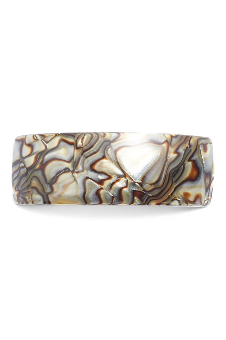 'Volume' Rectangle Barrette, Main, color, ONYX
