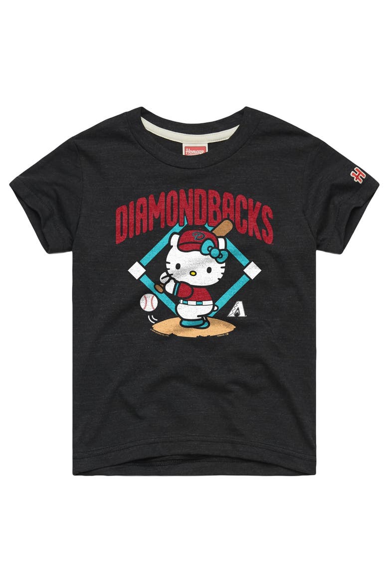 Youth Homage  Charcoal Arizona Diamondbacks Hello Kitty x MLB Tri-Blend T-Shirt, Main, color, Charcoal