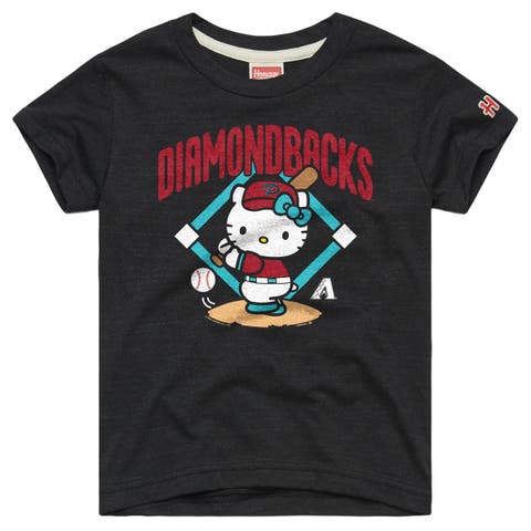 Youth Homage  Charcoal Arizona Diamondbacks Hello Kitty x MLB Tri-Blend T-Shirt
