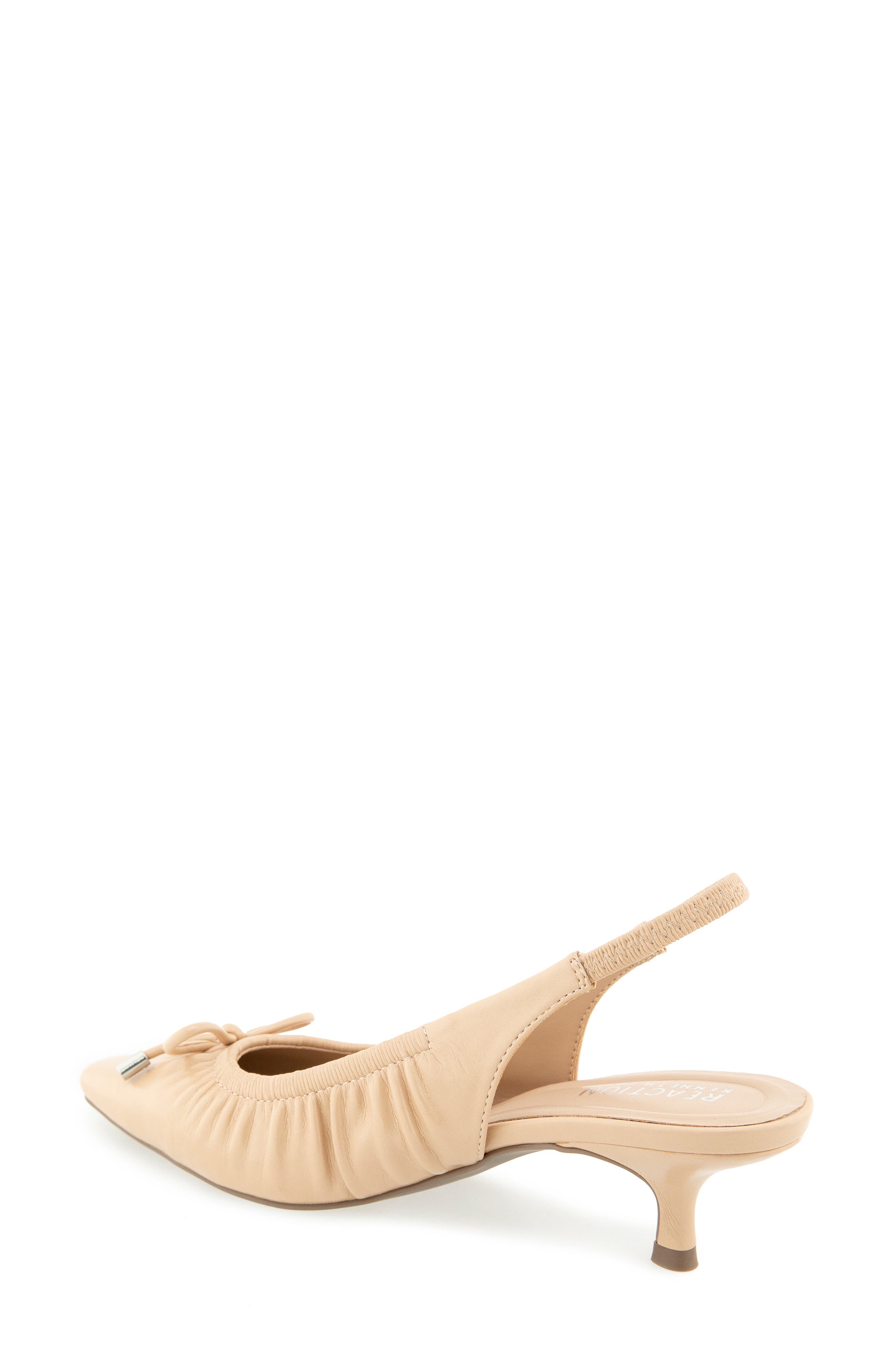 Mango Kitten Heel Slingback Pump, Alternate, color, CROISSANT