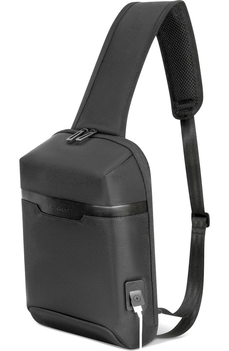 CHAMPS Onyx Waterproof Sling Bag, Alternate, color, Black