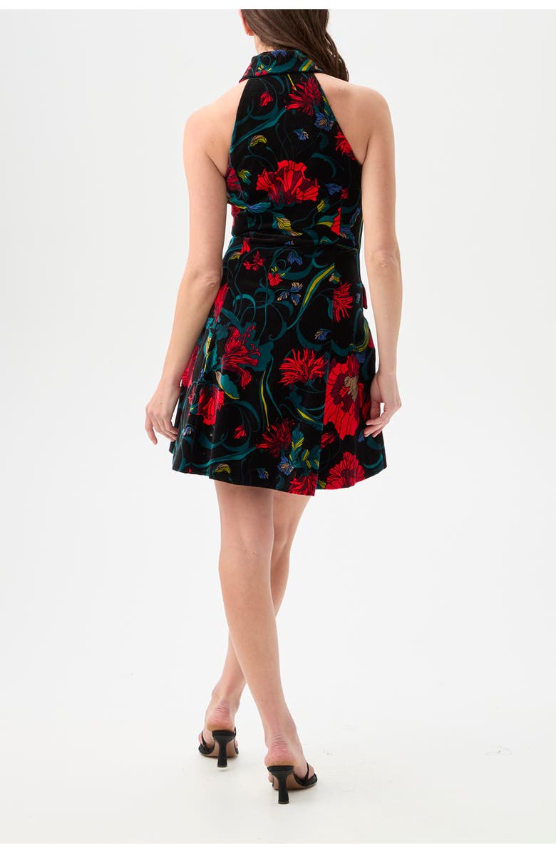 Trina Turk Safina Button Front Printed Velvet Dress, Alternate, color, Multi