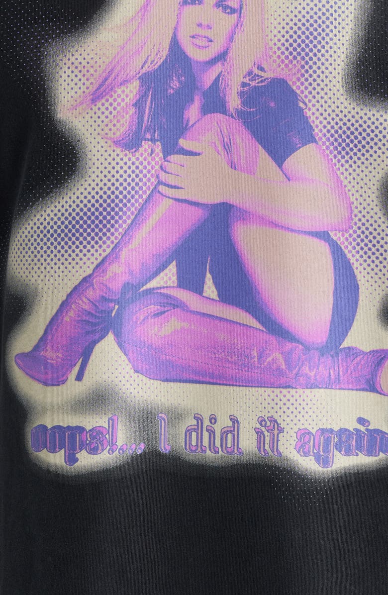 BRAVADO Oversize Britney Spears Tour Graphic T-Shirt, Alternate, color, Washed Black