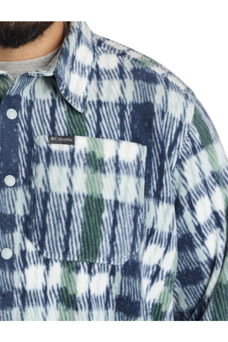 Big & Tall Steens Mountain Printed Shirt Jacket II, Alternate, color, CRUSHED BLUE