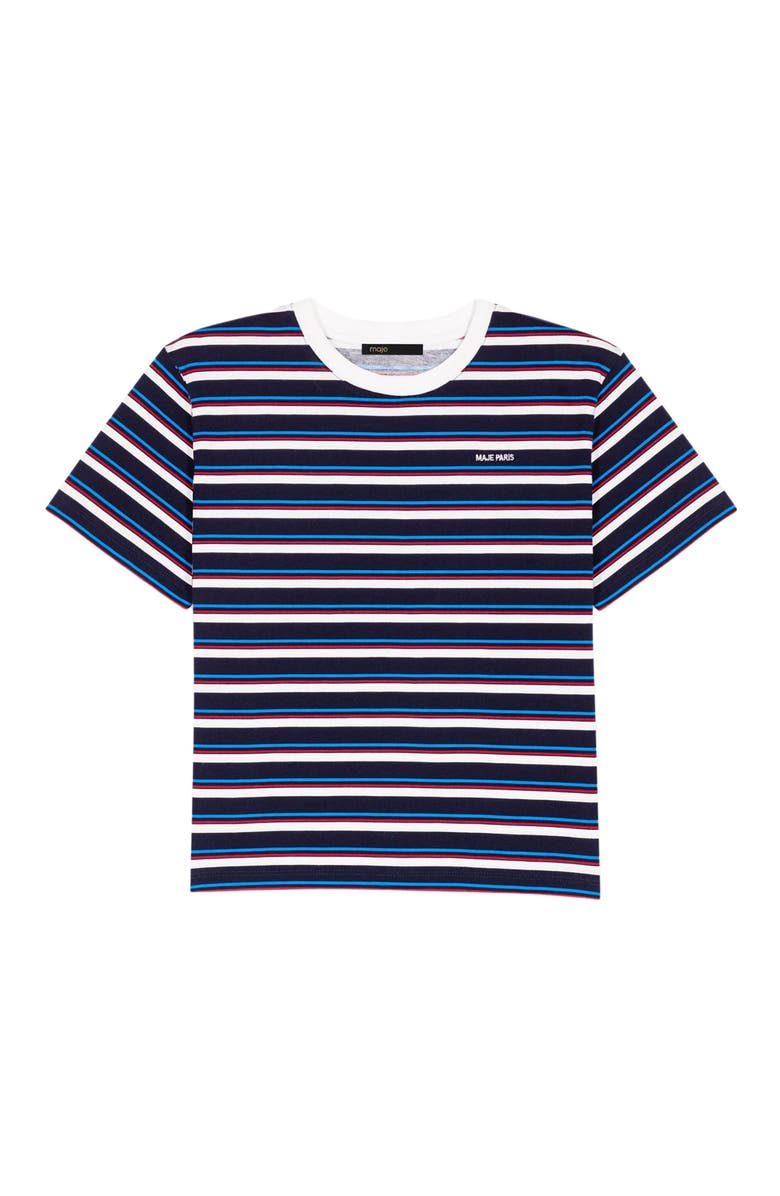 maje Striped T-shirt, Alternate, color,