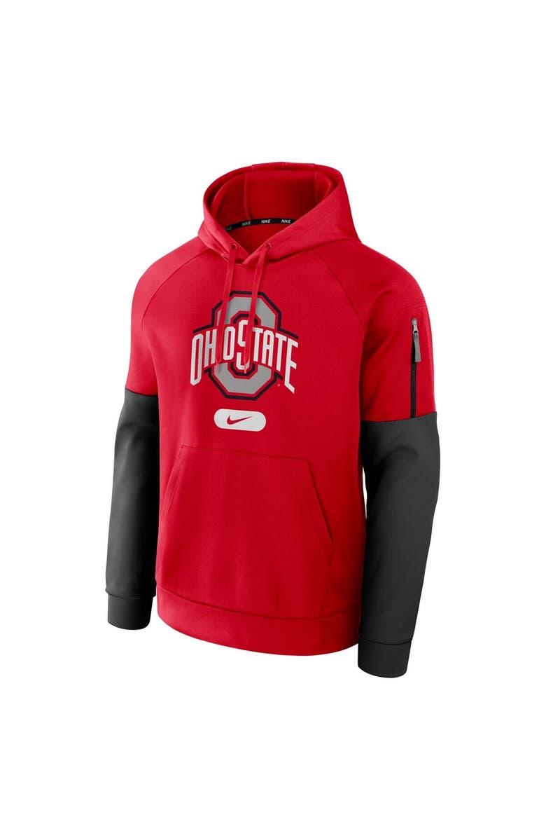 Nike Men's Nike Scarlet Ohio State Buckeyes Fitness Performance Pullover Hoodie, Alternate, color, Scarlet