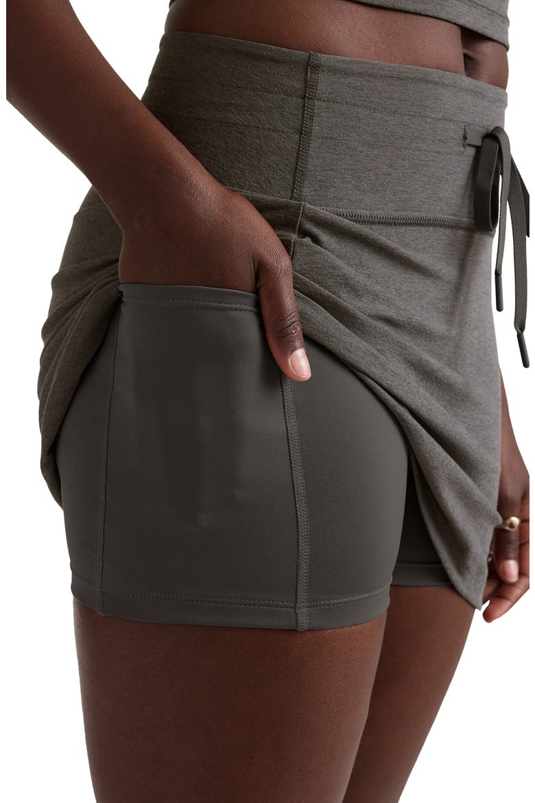 Space Dye Go Pocket Skort, Alternate, color, TRUE GRAY HEATHER