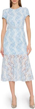 Milly Tahlia Butterfly Lace Midi Dress