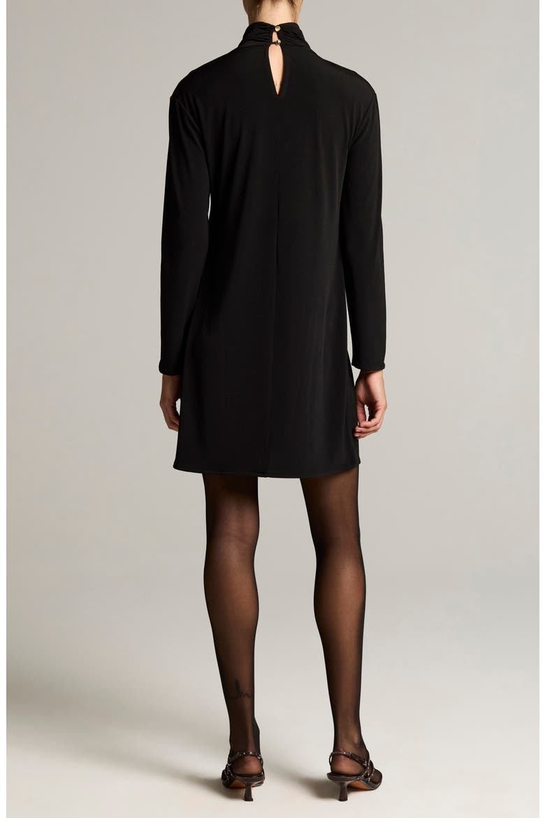 Draped Cowl Neck Long Sleeve Top, Alternate, color, BLACK