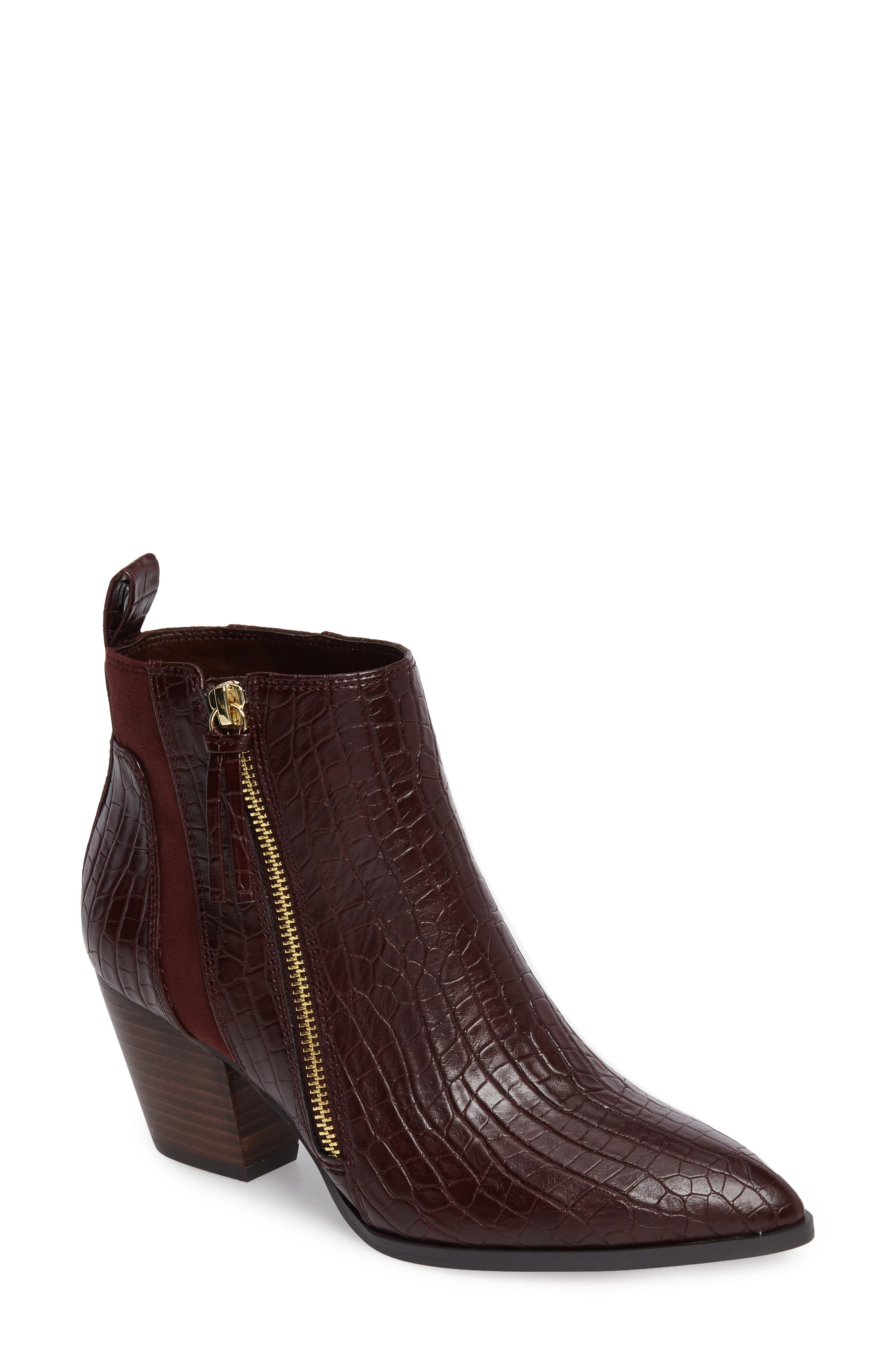 Everst II Pointy Toe Bootie, Main, color, BURGUNDY SUEDE