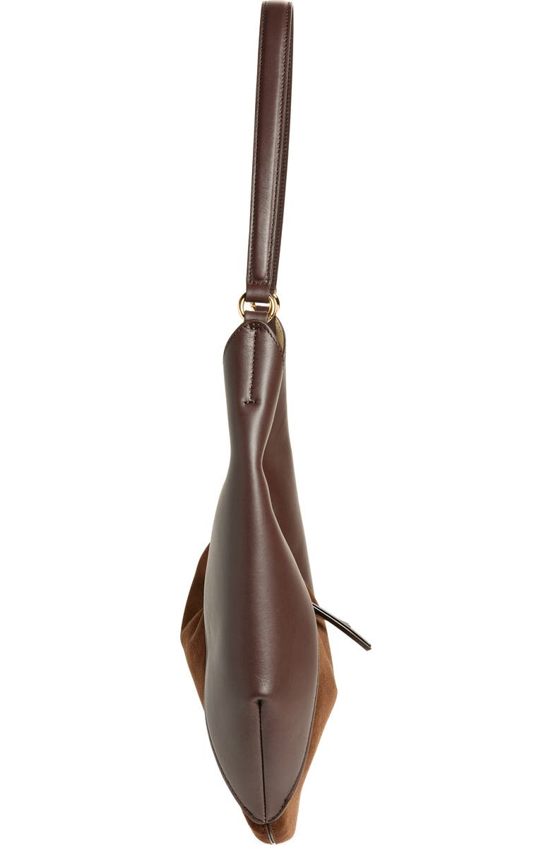 Ree Projects Large Riva Suede & Leather Hobo Bag, Alternate, color, Mocha